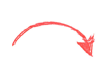 Hand drawn arrow symbol isolated