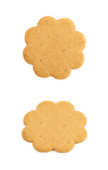Single gingerbread cookie isolated