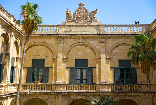 Neptune Courtyard in the Grandmaster's Palace. Valletta. Malta