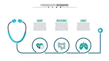 Fototapeta na wymiar Vector medical and healthcare infographic.