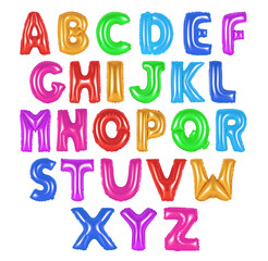 English alphabet colored (rainbow) part 1
