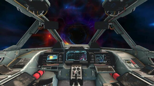 Spaceship Cockpit Interior - Wormhole