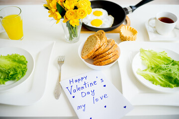 Couple having breakfast