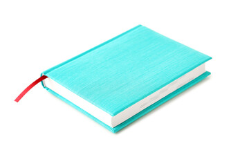 Blue notebook isolated on a white