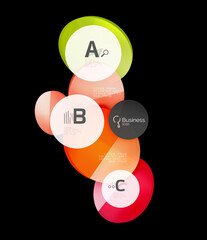 Glass circles on black