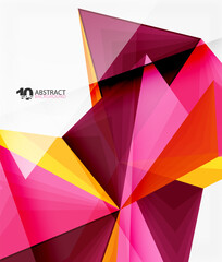 3d triangle polygonal abstract vector