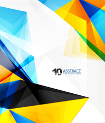 Fototapeta premium 3d triangle polygonal abstract vector