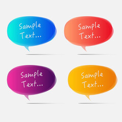 Set of Colorful Bubbles for Speech Vector Design.