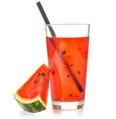 watermelon juice in a glass 