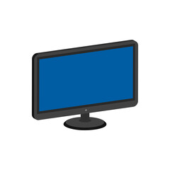 Computer monitor, display symbol. Flat Isometric Icon or Logo. 3D Style Pictogram for Web Design, UI, Mobile App, Infographic.