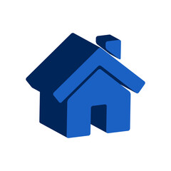 Home symbol. Flat Isometric Icon or Logo. 3D Style Pictogram for Web Design, UI, Mobile App, Infographic.