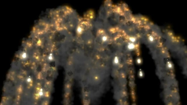 4k a group of missiles launched,nature spectacular volcano eruption,war scene,doomsday,dazzling hellfire.