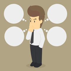 business man standing consider something