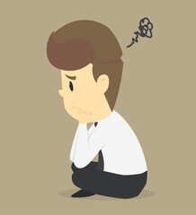 A businessman with anxiety