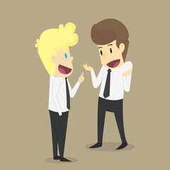 businessman to consult workmate