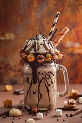 Foto auf Acrylglas Milchshake chocolate freak or crazy shake