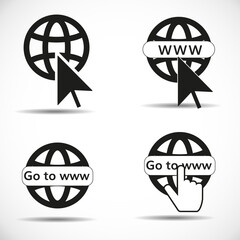 go to web icons set 