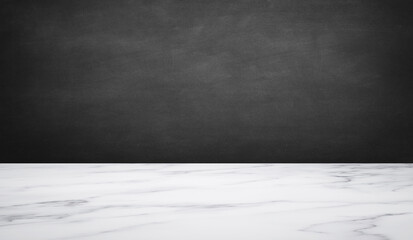 blackboard with marble table top
