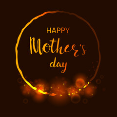 Fototapeta premium Happy Mother's Day - hand drawn calligraphy postcard
