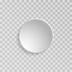 Vector circle template isolated on transparent background. Element for your design. Empty place for text