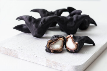 Water Caltrops, Trapa natans on white background