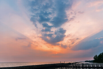 Fototapeta premium beautiful sky and clound sunset,sky background,