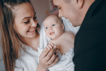 young family with infant