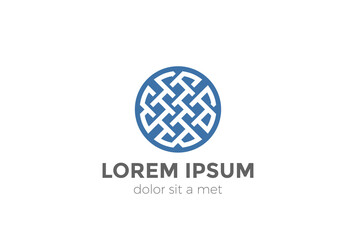 Circle Logo vector design. Luxury Fashion Business symbol icon