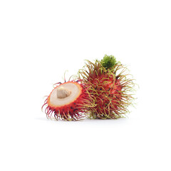 tropical fruit : rambutan isolate on white background