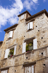 Fototapeta na wymiar Authentic dalmatian building in Trogir, Croatia