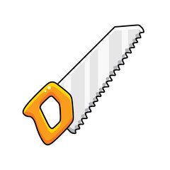 Hand saw icon isolated.