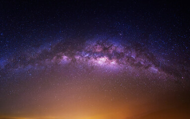 Milky Way Galaxy over Mountain at Night, Deogyusan mountain in South Korea. © tawatchai1990