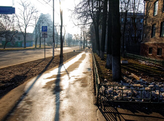 A Sunny morning in Moscow, the South-Western suburbs