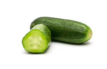 Cucumbers on a white background