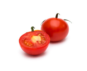 Tomatoes on a white background