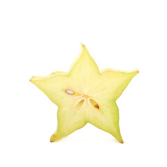 Fototapeta premium Single slice of carambola fruit