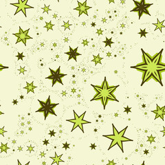 Seamless Print Stylized Stars
