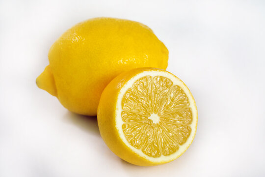 Lemon close up macro image