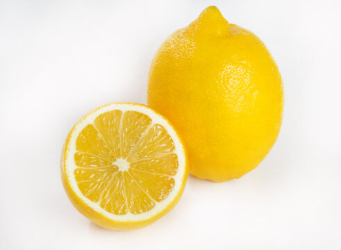 Lemon close up macro image