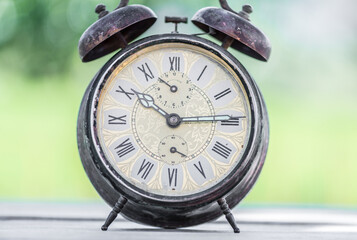 Collection of old alarm clocks