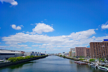 Obraz premium 初夏の都市橋