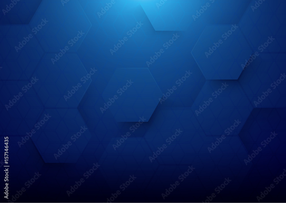 Aufkleber blue abstract geometric technology concept background. space for your text