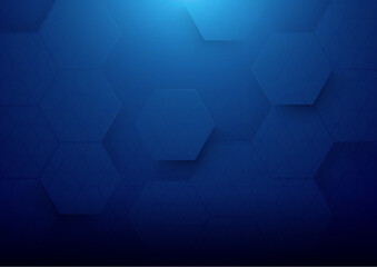 Blue abstract geometric technology concept background. Space for your text