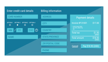 Online payment form / online digital invoice