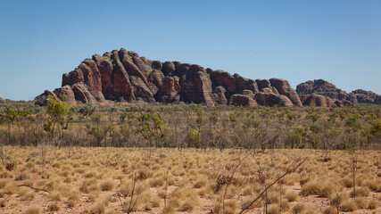 Late afternoon view of the southern face of the Bungle Bungle Massif, Purnululu National Park, Kimberley