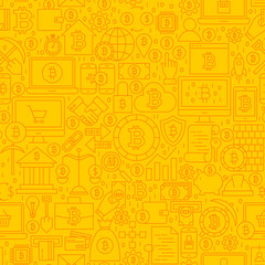 Bitcoin Yellow Line Tile Pattern