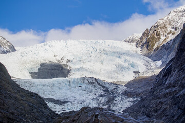 scene of franz josef glacier important natural traveling destination in south island new zealand