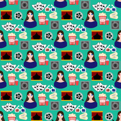 Cinema seamless pattern