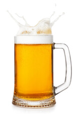 beer with splashes