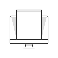 Color box icon, computer illustration, icon